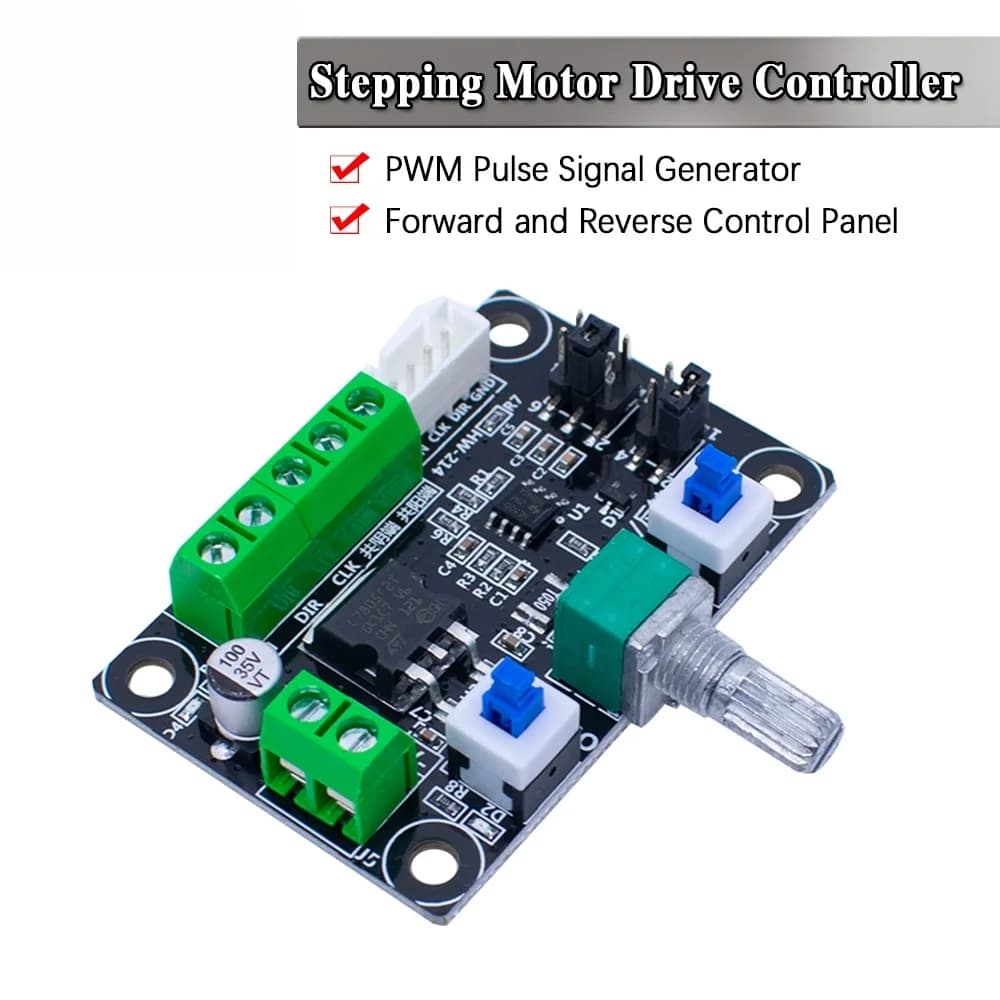 Controlador  controlador  Motor paso a paso, generador  señal  pulso PWM, módulo  Control  velocidad, placa HW-214, DC 12V-24V