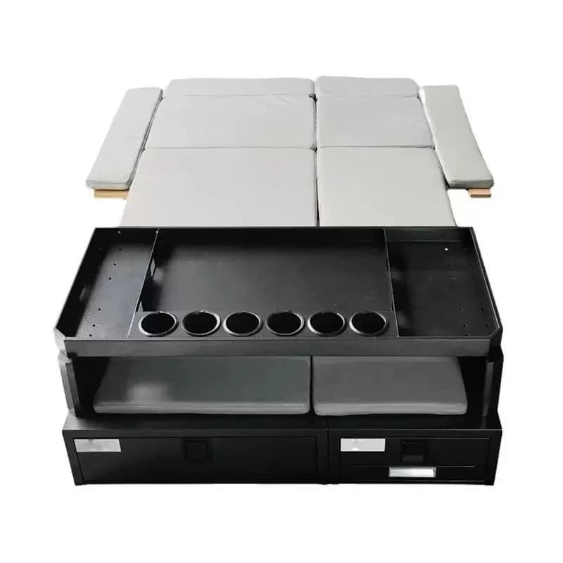 Bed car self-driving tour suv trunk folding bed multi-layer magic box car camping box storage mobile kitchen equipment