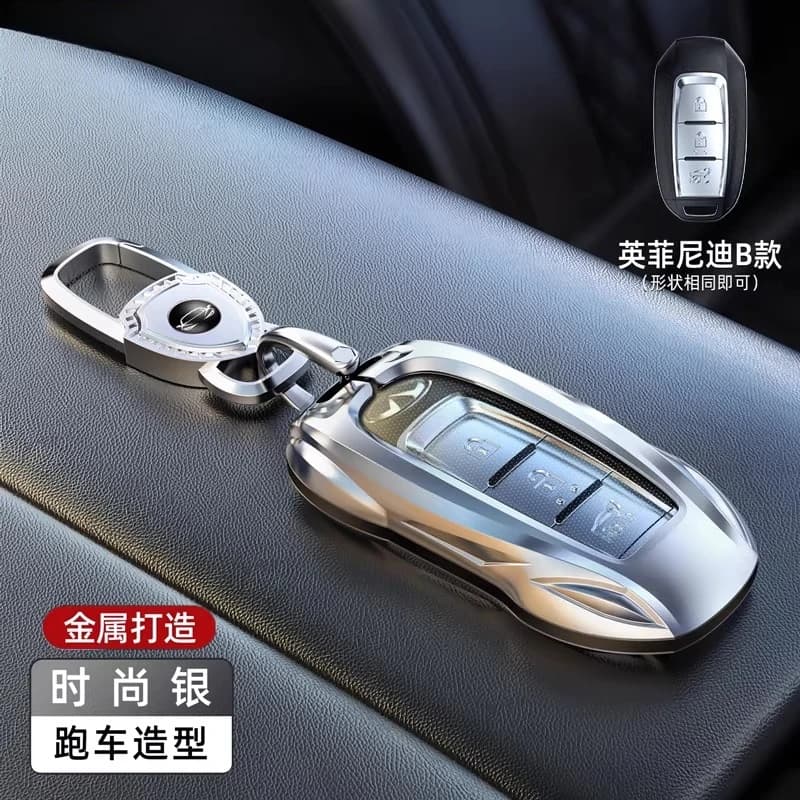 Zinc Alloy Key Case For Infiniti Q50L QX50 Q70L Q60 QX60 FX35 Remote Key Fob Shell Cover Protector