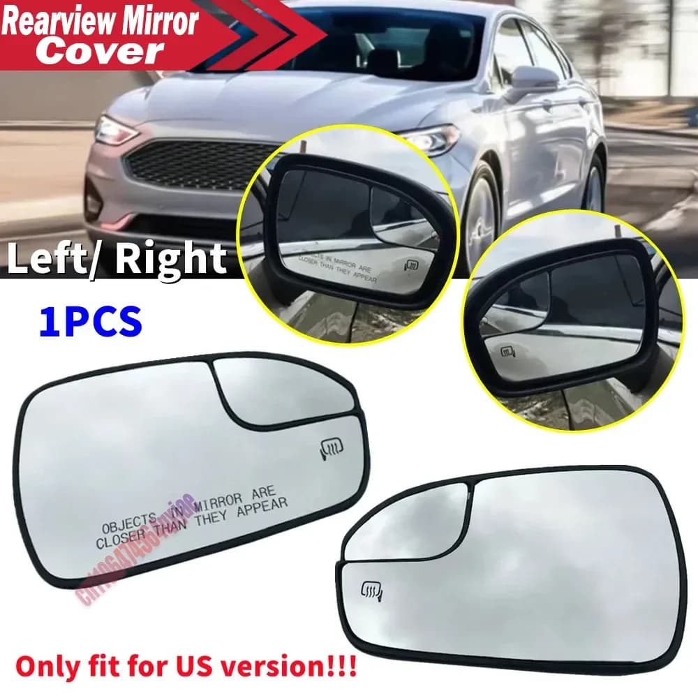For Ford Fusion 2013-2020 1PCS Outer Rearview Side Wing Mirror Glass Lens Reflector Lens Car Accessories With Heated