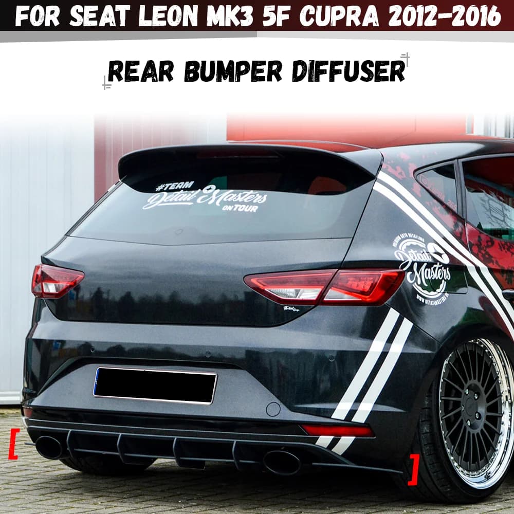 For Seat Leon MK3 5F Cupra 2012 2013 2014 2015 2016 Pre-Facelift Car Rear Bumper Diffuser Spoiler Splitter Body Kit Tuning