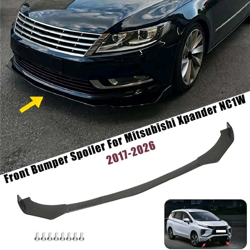 Sport Front Bumper Splitter Spoiler Lip For Mitsubishi Xpander NC1W 2017-2026 5Pcs Adjustable Sectional Car Tuning Body Kit