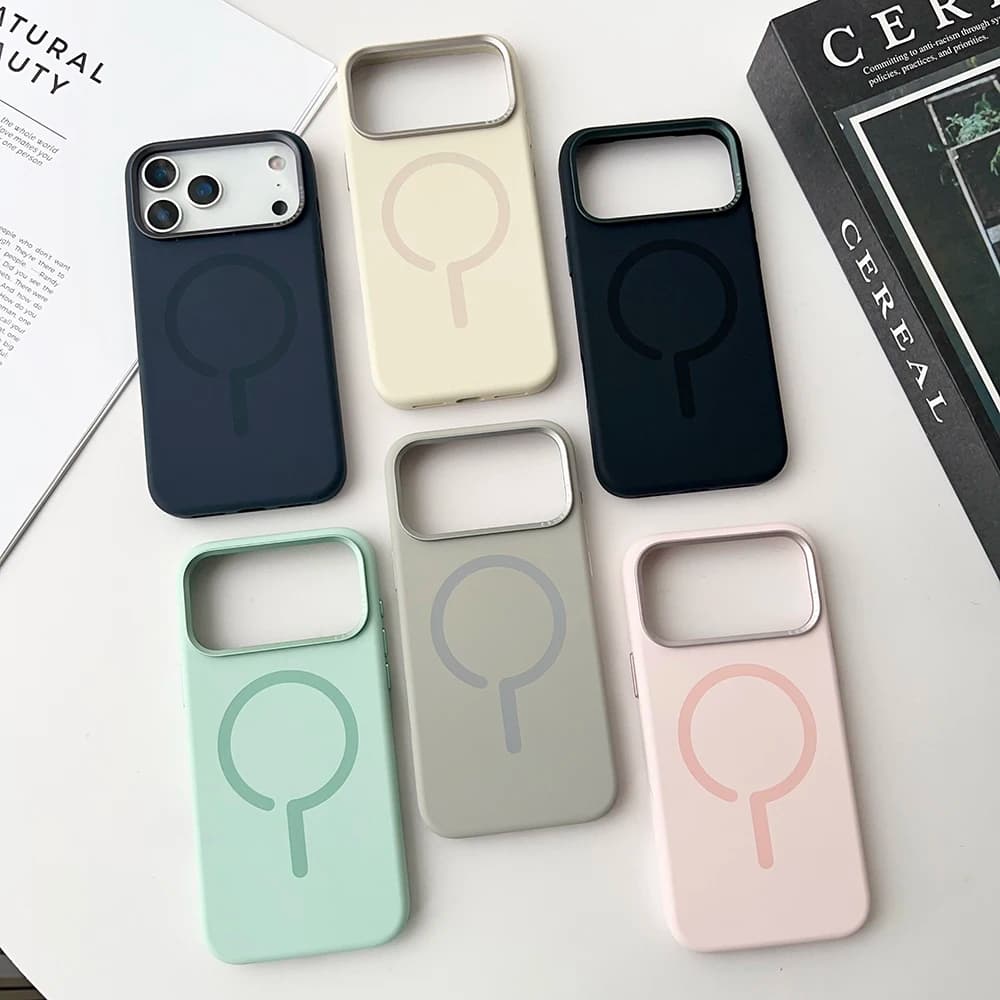 Real Liquid Silicone Case For iPhone 17 Air Pro Max Magsafe Microfiber Lining Bayb Skin Touch Comfortable Grip Cover Shell