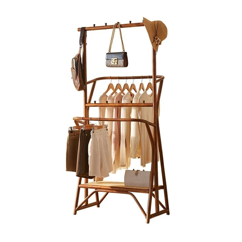 Modern simple rattan hanger multi-functional storage rack