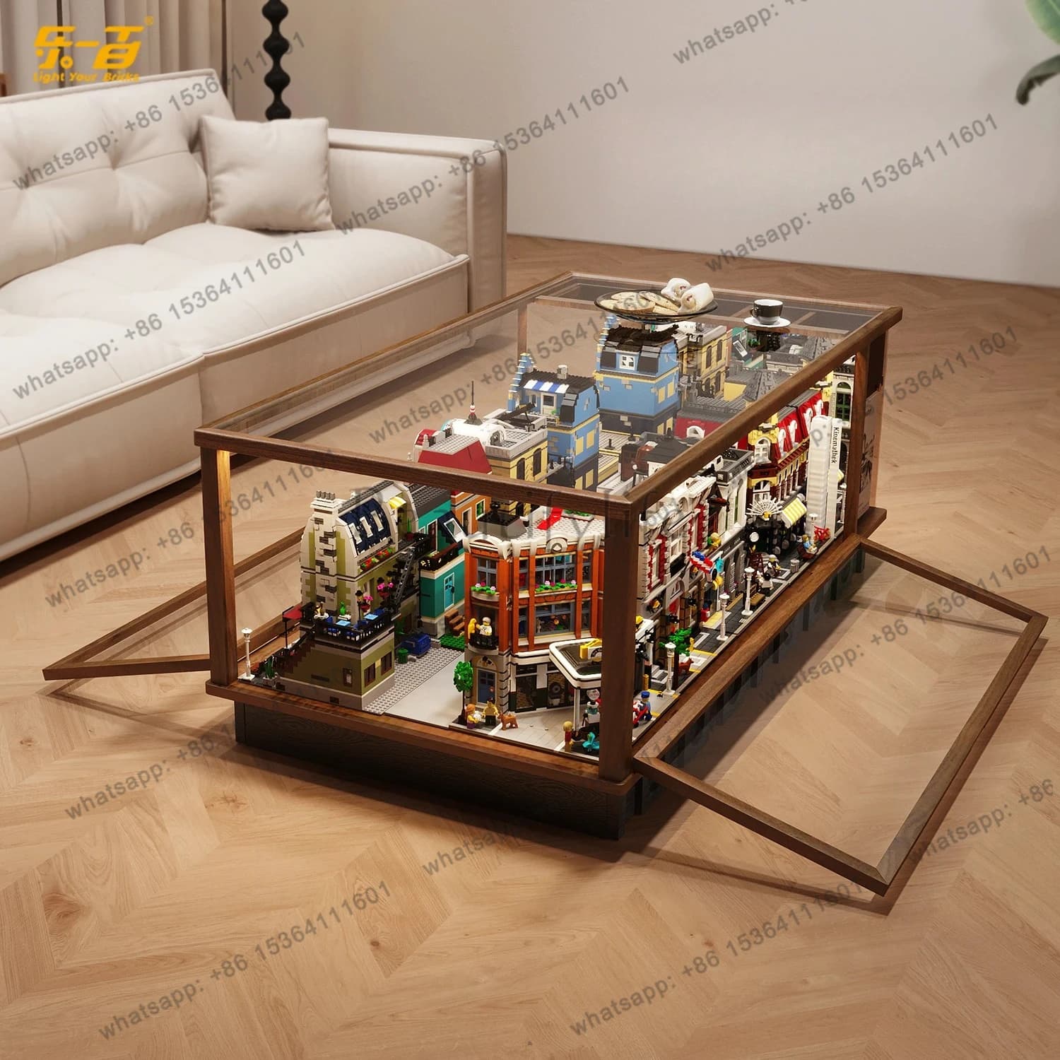 Modern minimalist model for LEGO 75192 Millennium Falcon storage display coffee table home living room