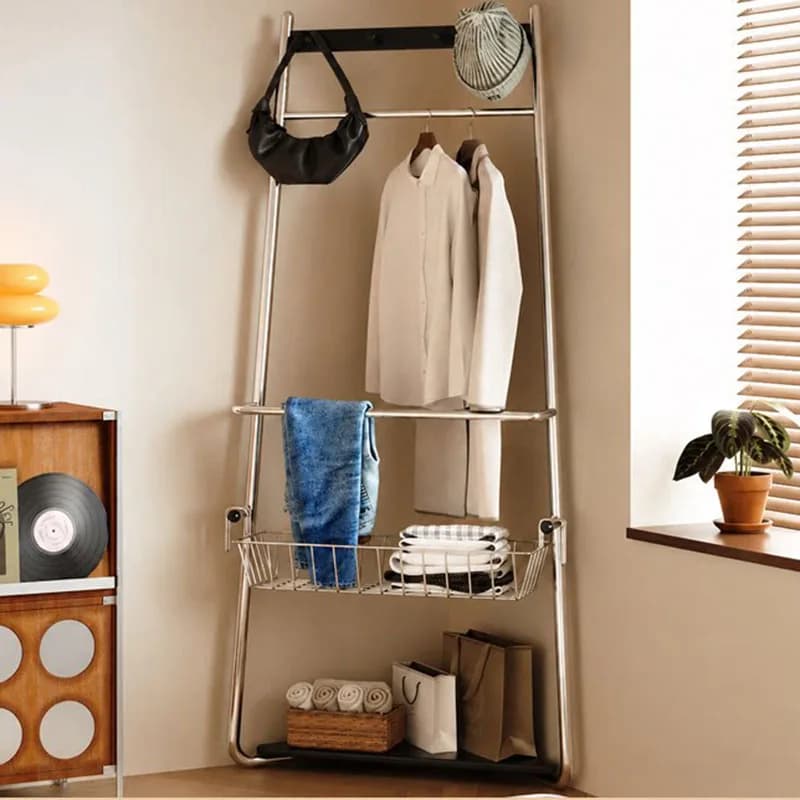Modern Storage Coat Racks Corner Shelf Dress Garment Hanging Minimalist Coat Racks Standing Organizer Organizer Home Furniture