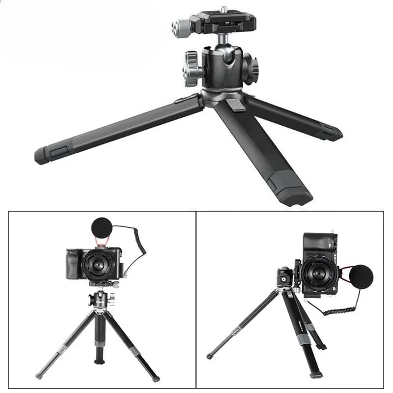 Metal Tripod With Ballhead Extendable 1/4'' Tripod  2.5KG Max Load