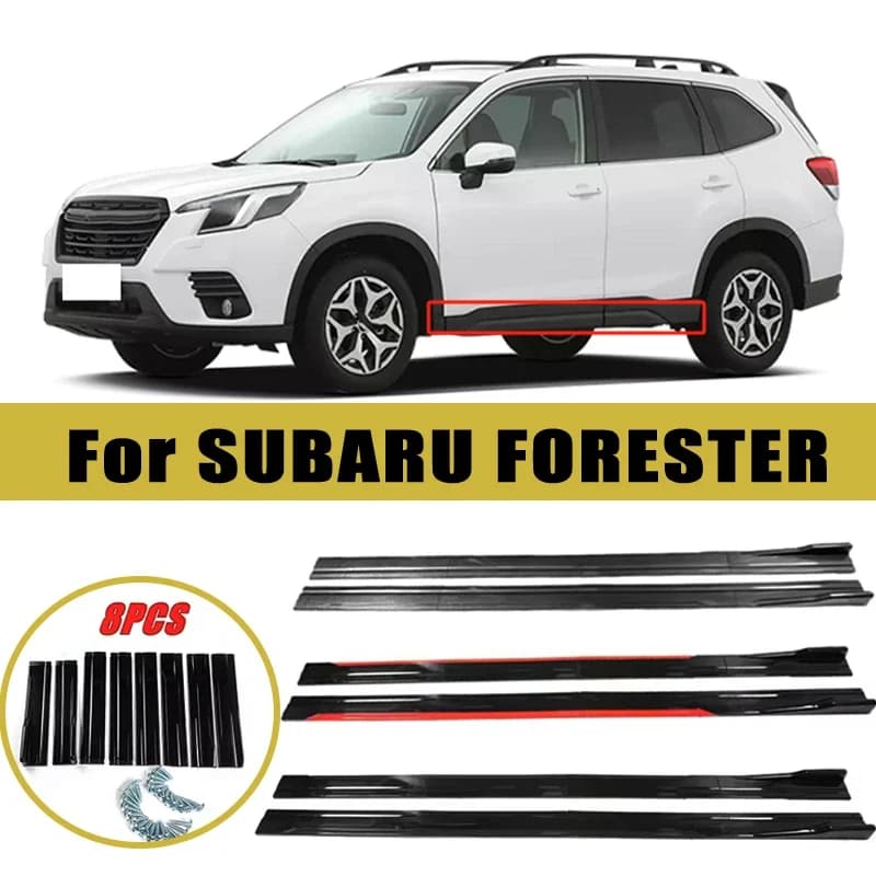 Universal 2m/2.2m Car Side Skirt Extension SplitterBumper Racing Side Wing Bumper Lip Side Spoiler For SUBARU FORESTER