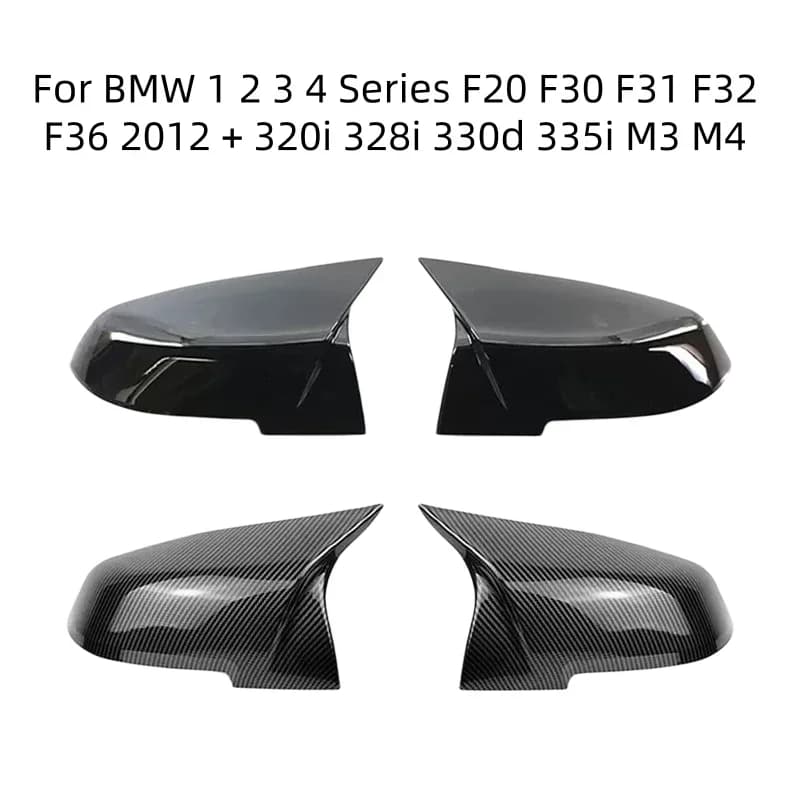 For BMW 1 2 3 4 Series F20 F30 F31 F32 F36 2012 + 320i 328i 330d 335i M3 M4 1Pair Side Rearview Wing Mirror Cover Caps ABS