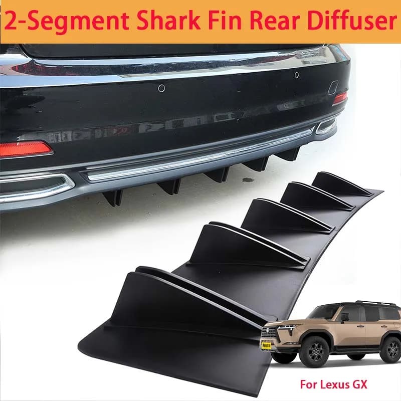 For Lexus GX Shark Fin Rear Diffuser Split Chassis Spoiler Auto Aerodynamic Parts Aerodynamic Modification