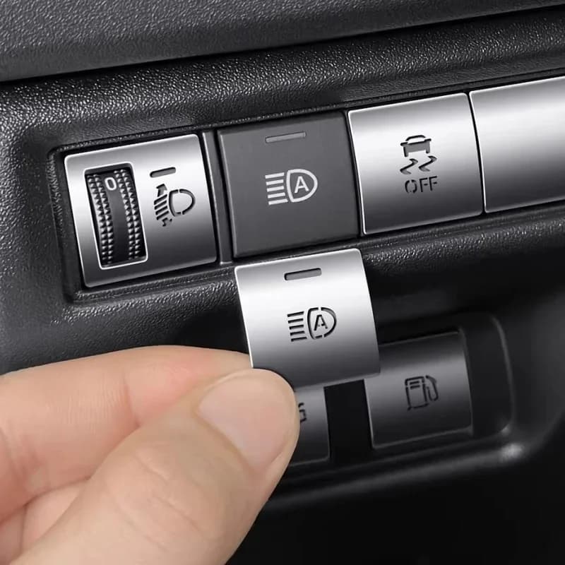 For Toyota Camry XV80 2024 2025 2026 Metal Shiny Electronic Handbrake P OFF Button Window Buttons Start Stop Trim Sticker