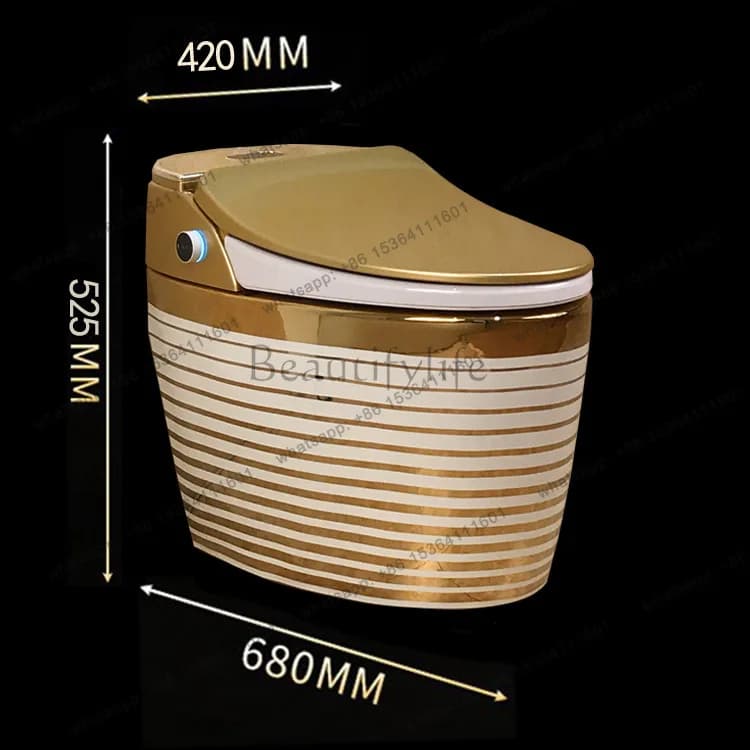 Titanium integrated smart toilet automatic gold toilet does not fade