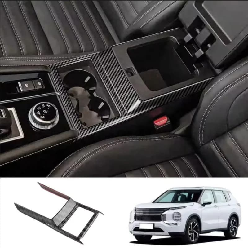 For Mitsubishi outlander 2022 - 2024 Accessories Front Seat Water Cup Holder Decoration Panel Cover Trim Interior Styling
