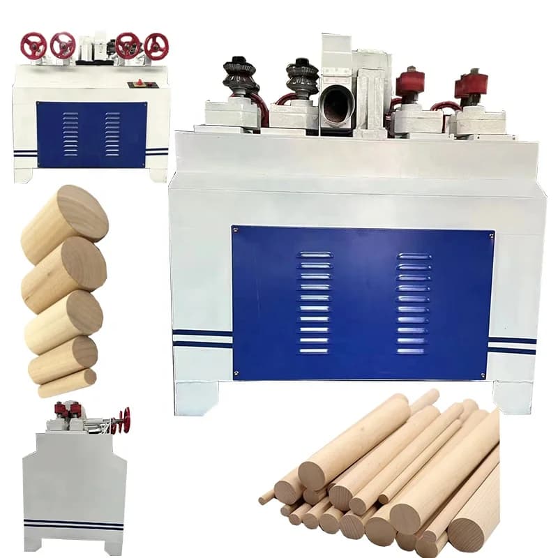 Automation Round Wood Wooden Round Bar Stick Milling Making Machine Wood Round Machine
