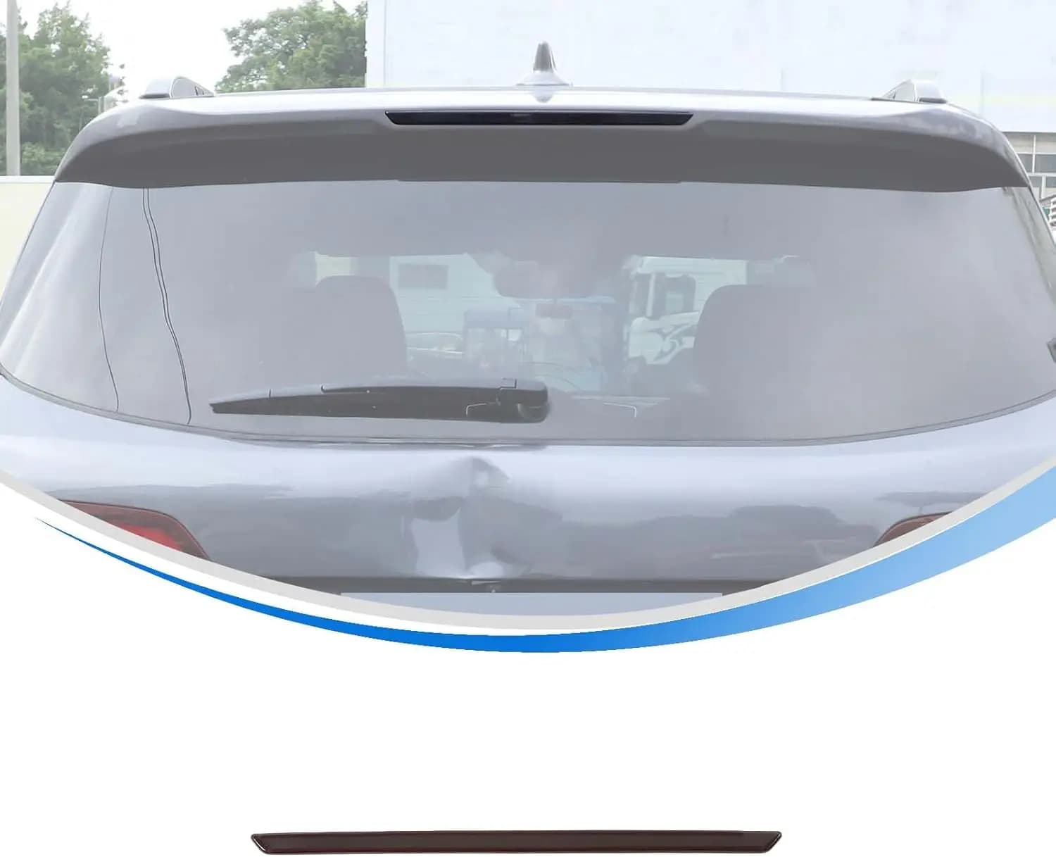 Third Brake Light Cover Trim For Honda Pilot 2019-2022, ABS Smoked 3rd Brake Light Cover Rear Fog Lamp Trim Accessories
