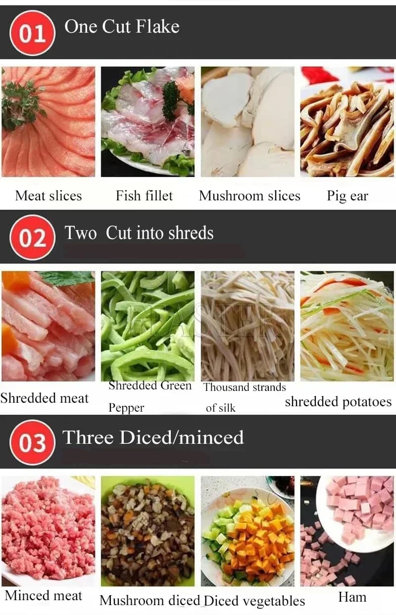 Electric Meat Slicer Vegetable Cutter Shred Machine Commercial Meat Cutter Shredded 550W Meat Machine