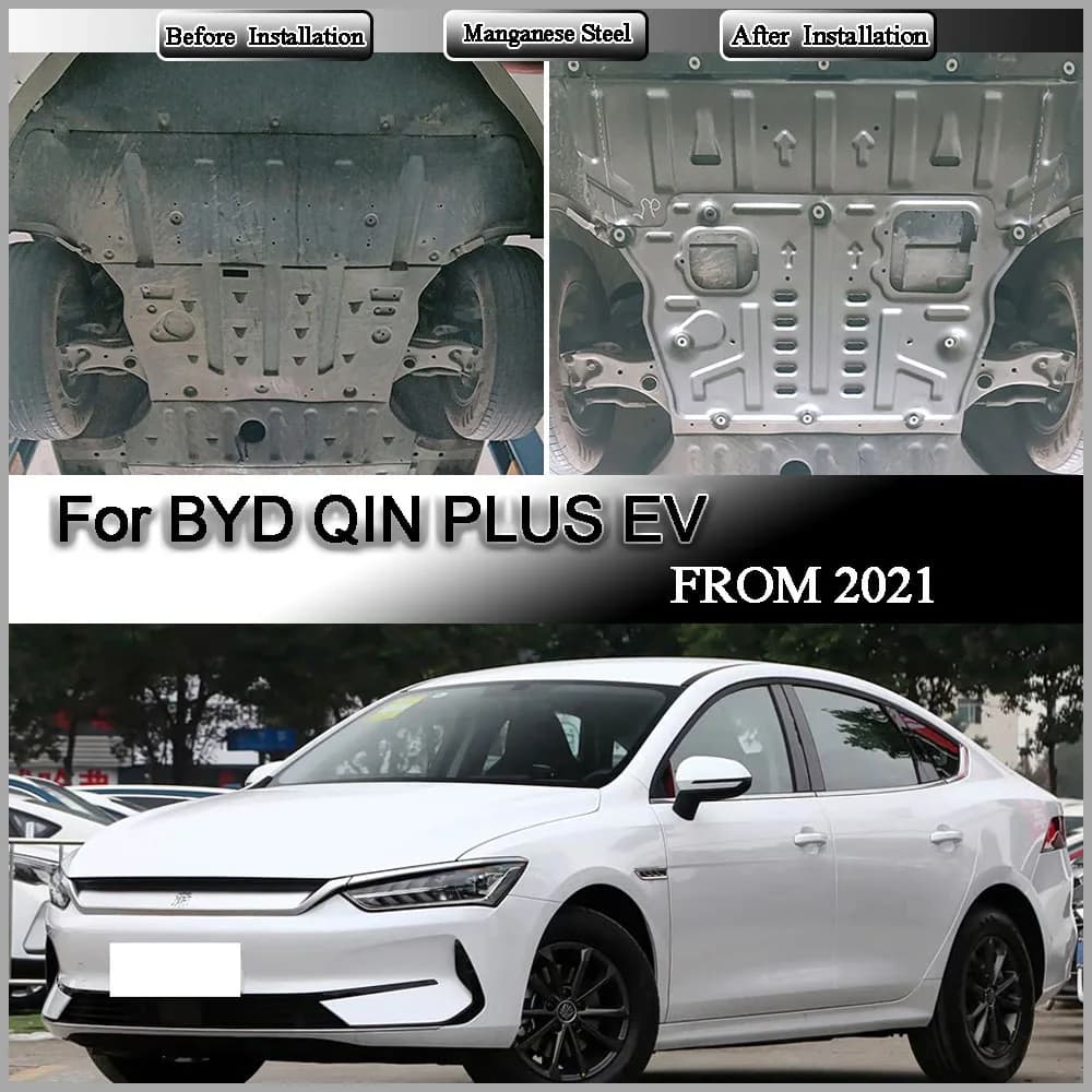 For BYD QIN PLUS EV 2021 400KM Protective Plate For Front Motor Rear Motor Front Batter Rear Battery Chassis Guard Board