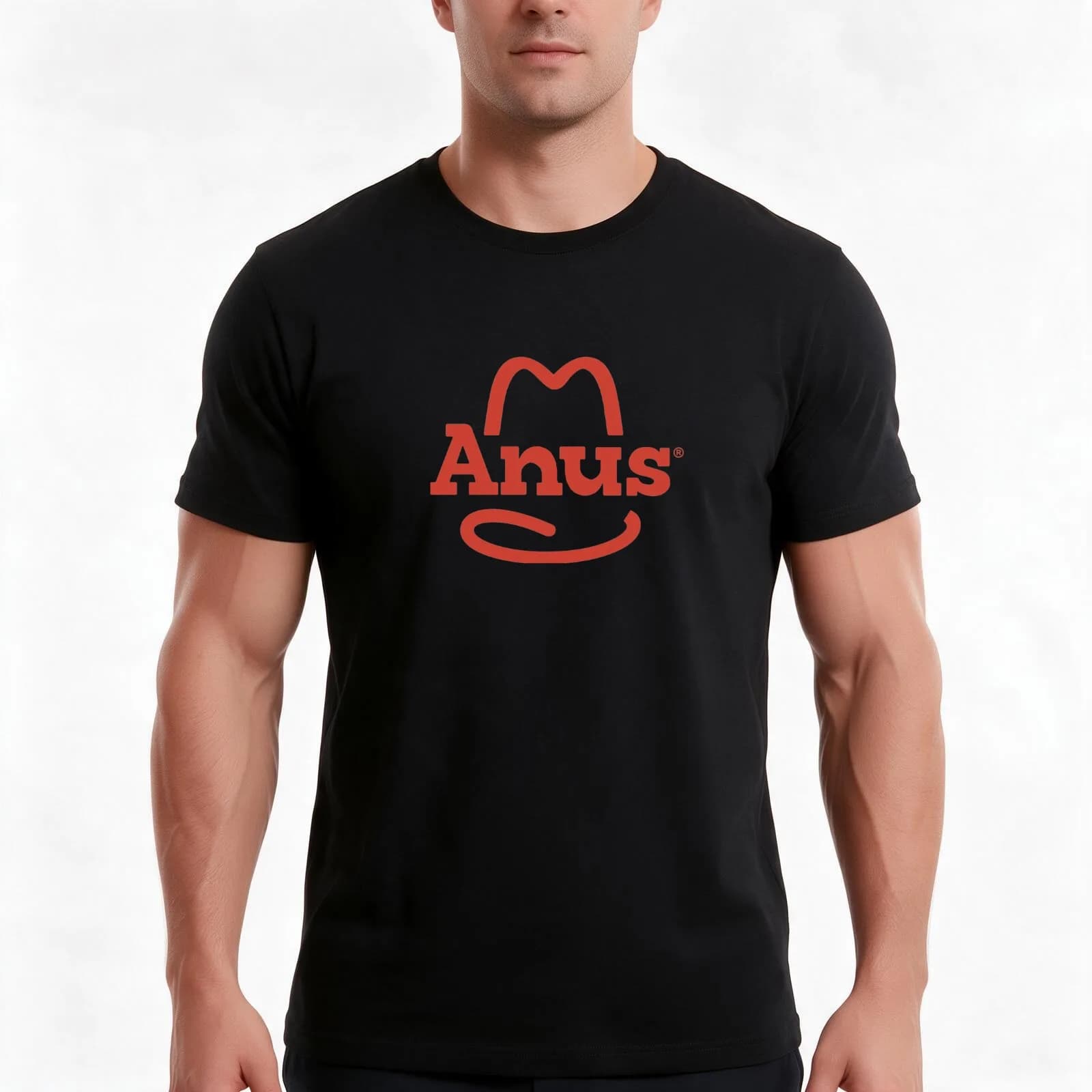 I'm Thinkin Anus! T-Shirt, Summer Casual Cotton Tee, Oversized Streetwear Tops, Vintage Graphic Print, Loose Fit Short Sleeve