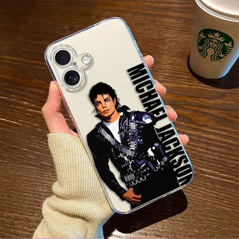 Poster M-Michael J-Jackson Clear Phone Case For Samsung Galaxy S26 S25 S24 S23 S22 S21 S20 FE S10 PLUS ULTRA EDGE DIY Case Shell