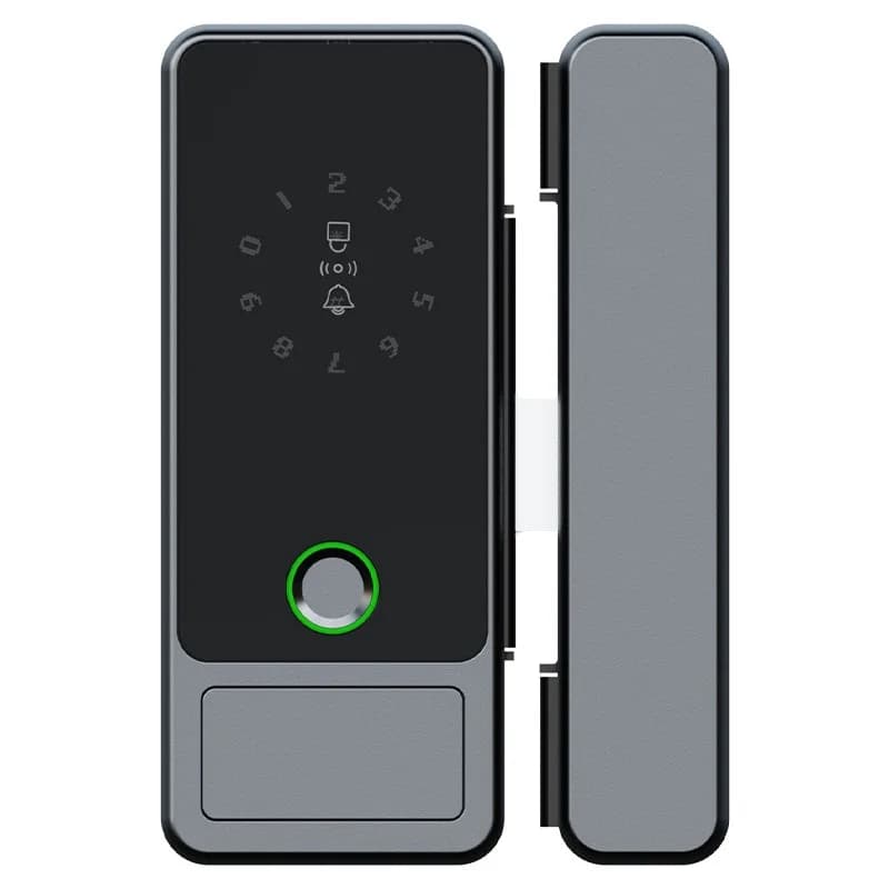 Glass door fingerprint lock No opening Office smart lock Shop passwordSingle and double door glass door