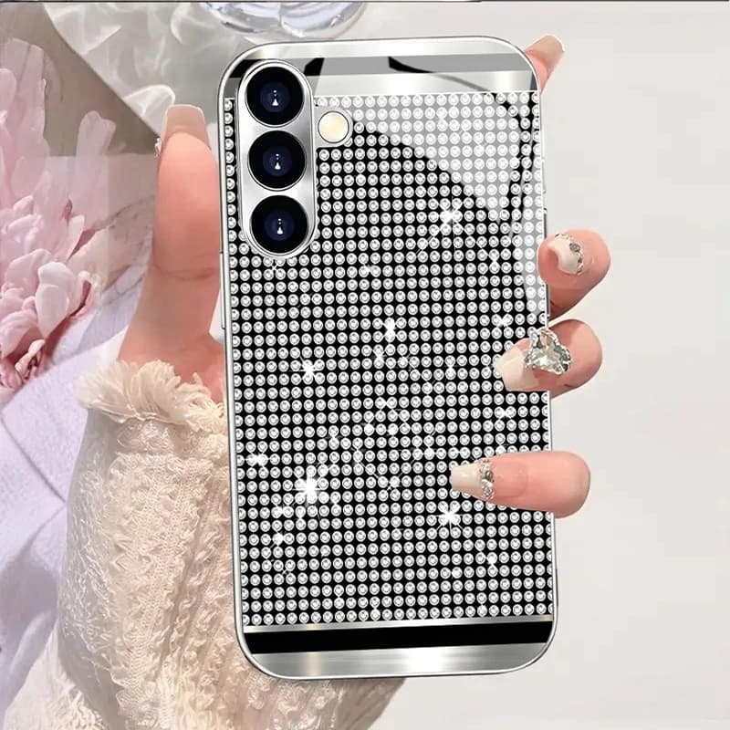 Phone case Shining Little Diamond s26 ultra case fashion Glass phone case for Samsung Galaxy s26/s25/s24/s23/s22 Ultra FE Plus