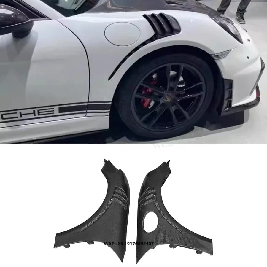 High Quality GT- 4RS Style Carbon Fiber Front Fender forPorsche 718 981 Boxster Cayman Side Fender Good Fitment