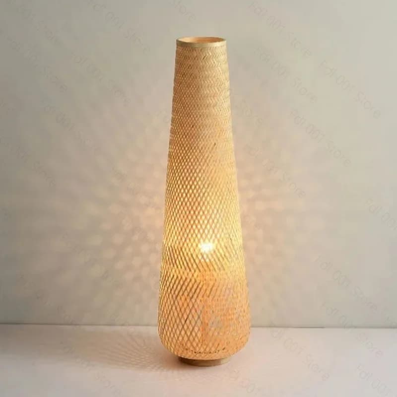 Floor lamp Japanese retro bamboo bed breakfast bedroom tatami tea room zen living room Chinese style
