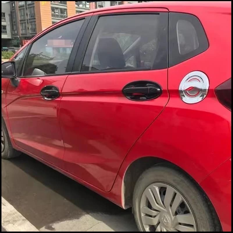 Car Styling For Honda Jazz Fit 2014-2018 Door Handle Bowl Cup Cap Cover Sticker Trim Decoration Auto Parts Accessories