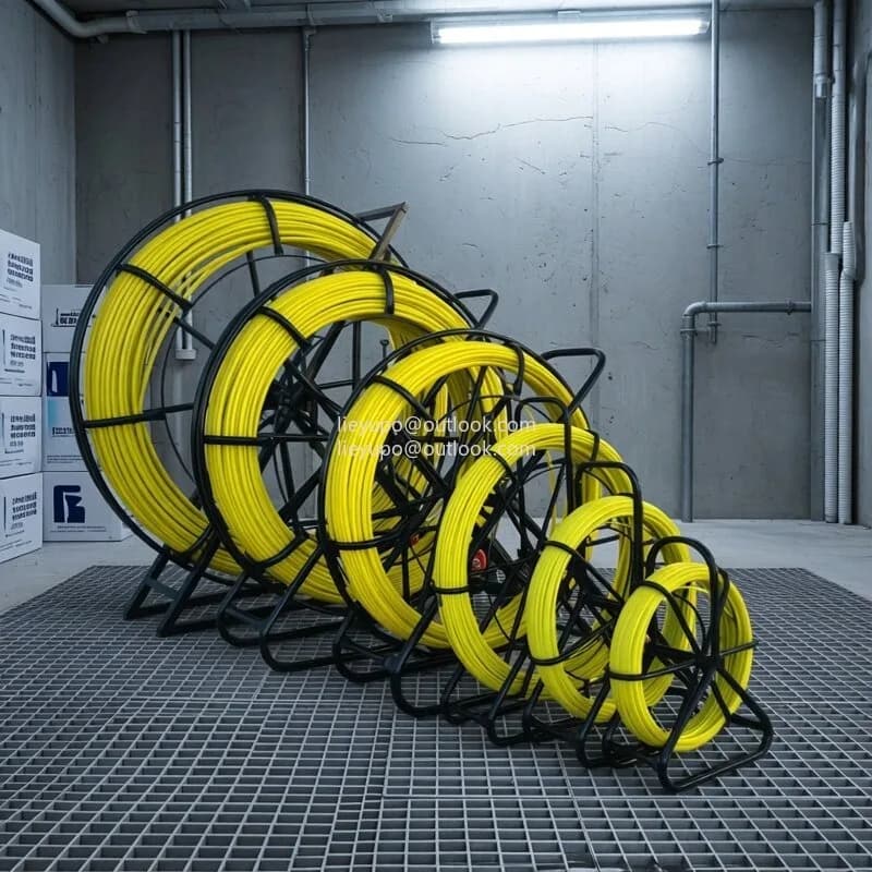 New 8mm 100m Fiberglass Wire Cable Running Rod Snakes Fish Tape Electric Wire Power Cable Puller Machine Pulling Puller Guide