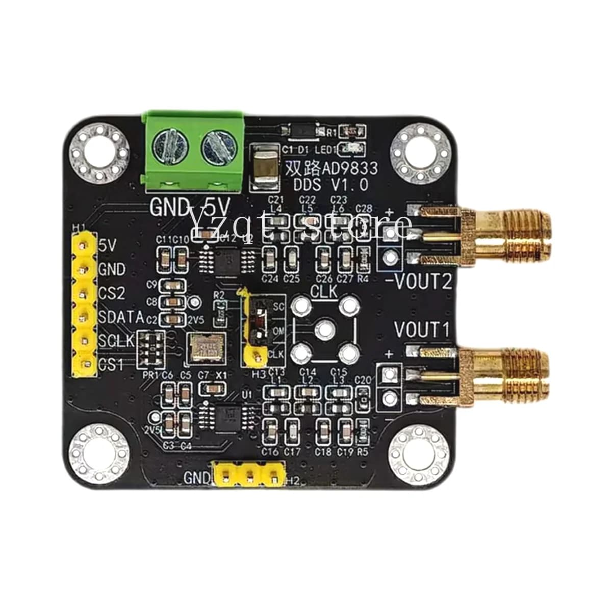 Dual AD9833 DDS Module, Sine/Square/Triangle Wave Signal Waveform Generator, Serial SPI
