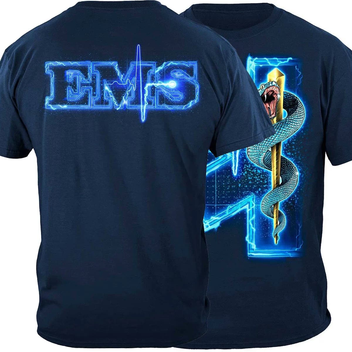Unique EMS Caduceus Medical Symbol Star of Life Badge T-Shirt. Summer Cotton O-Neck Short Sleeve Mens T Shirt New S-3XL