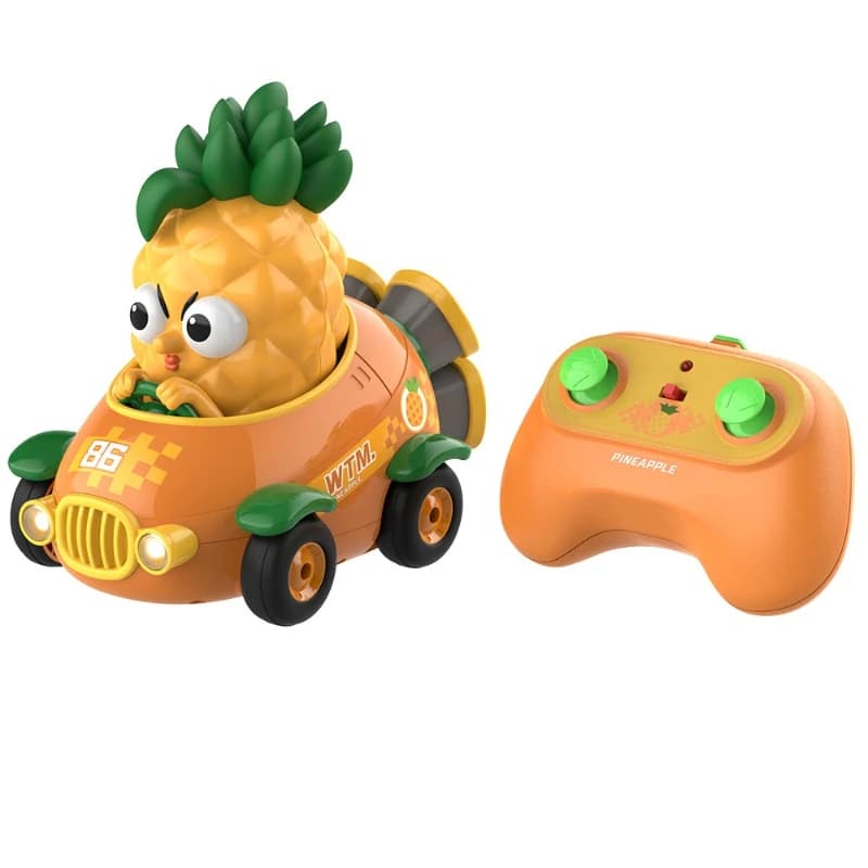 Simulation fruit cute pineapple 2.4G remote control car with light