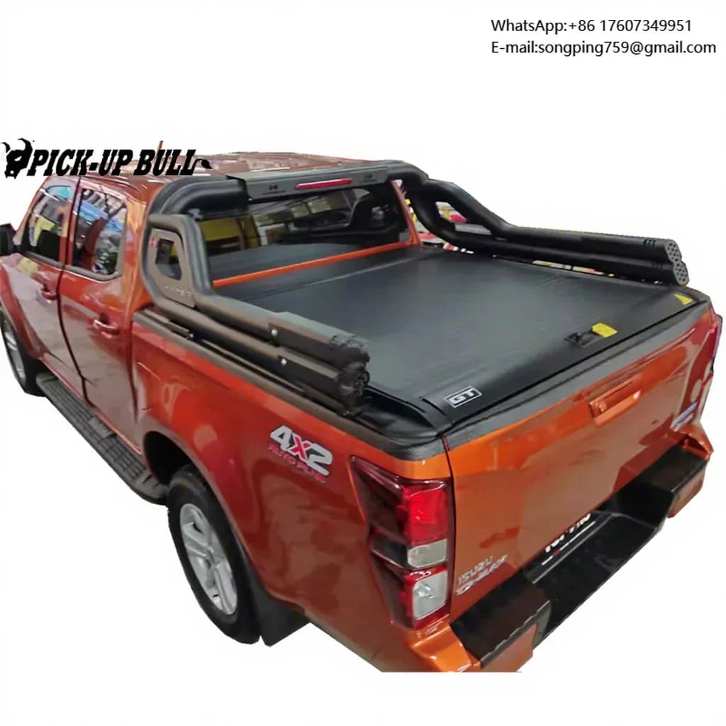 Pickup Truck Hard Top Rear Cover for Ranger T6T7T8 Retractable Roll-Shield Roller Shutter for Ranger Tonneau Cover Accessories