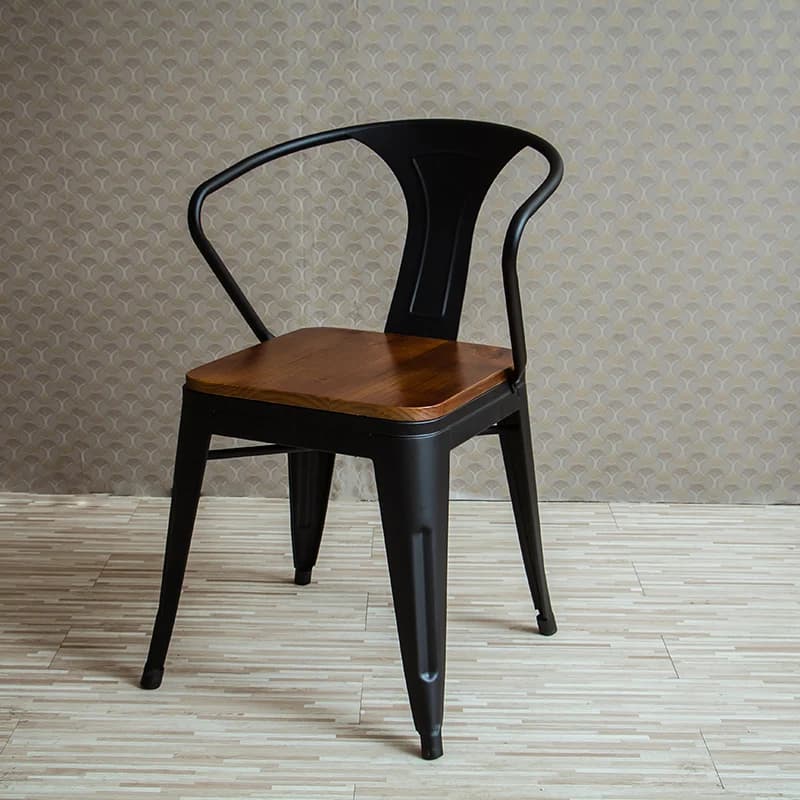 Restaurant Waiting Chair Industrial Style Catering Outdoor Iron Chair Beverage Milk Tea Shop Seat Commercial Stool