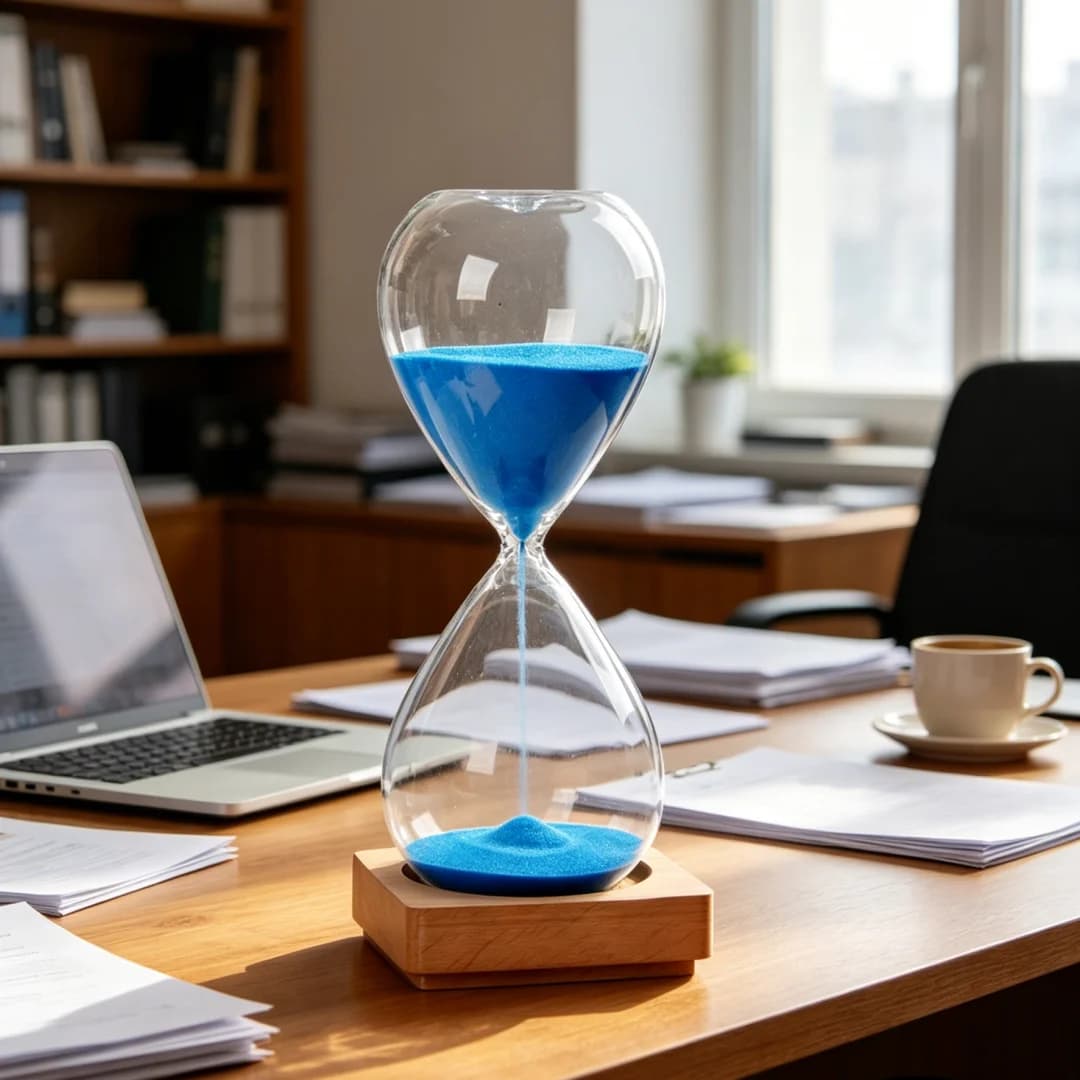 Hand-blown Glass Hourglass Timer with Natural Wooden Base Sand Sandglass Clock for Home Office Decor Birthday Gift 5/30/60Min