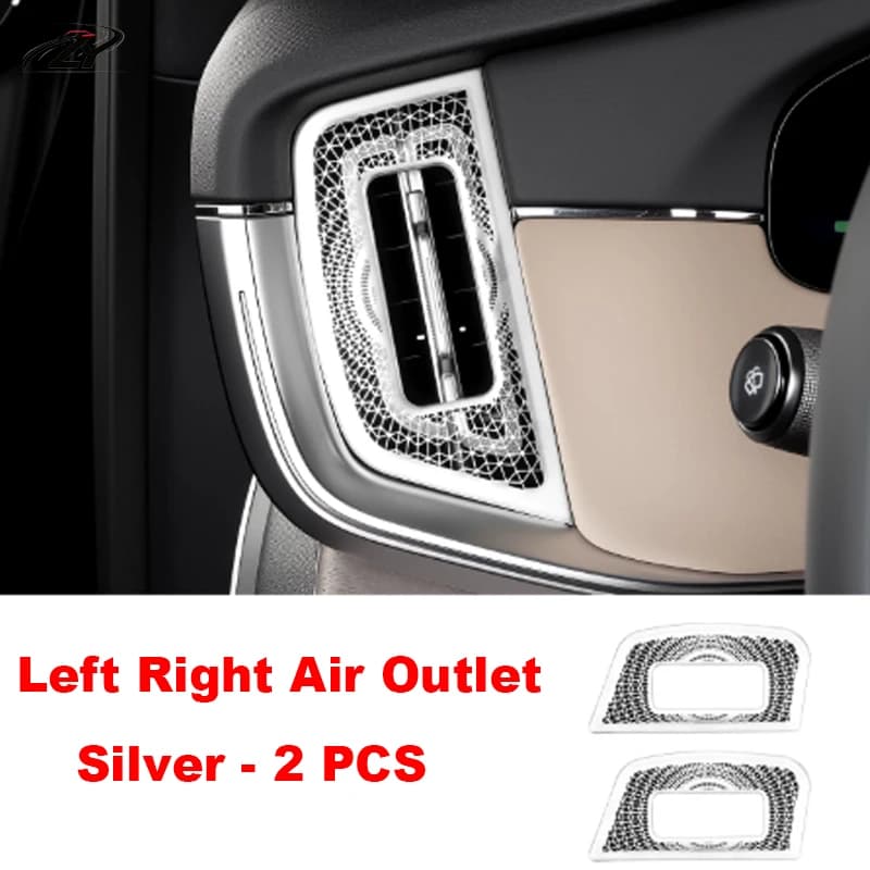 For Zeekr 8X 2026 2027 Left Right Dashboard Air Outlet Cover Air Conditioning Dust Protect Interior Stainless Steel Decoration