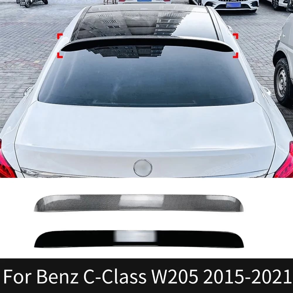 For W205 2015-2021 Sport Tail Wing Spoiler for Mercedes Benz C-class  C200 C260 C43 C63 AMG Rear Trunk Tuning Trim Accessory