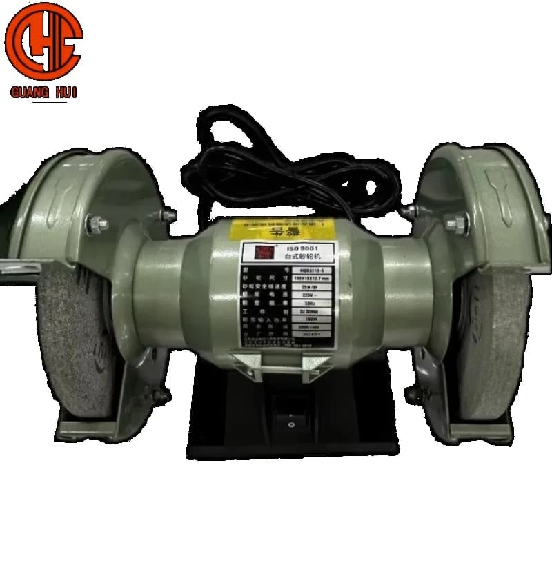 【New】High Quality Portable 220V 150W Green Electrical Industrial Bench Grinder Table Type Metal Grinder Machine for Jewelry Maki