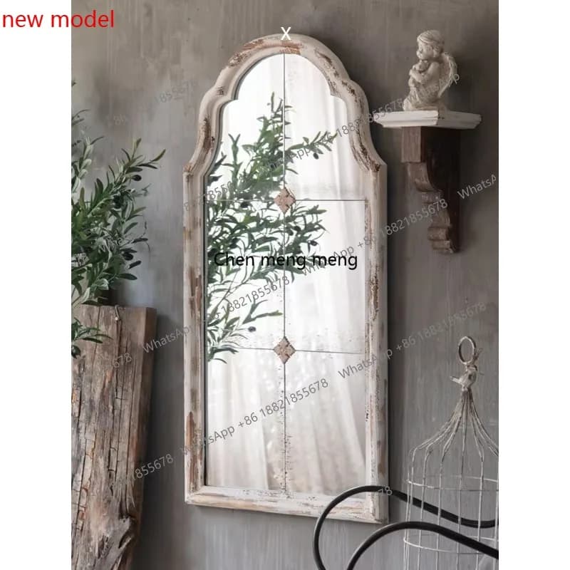 N138European retro full-length mirror, nostalgic, clothing store decorative mirror creative wall decoration