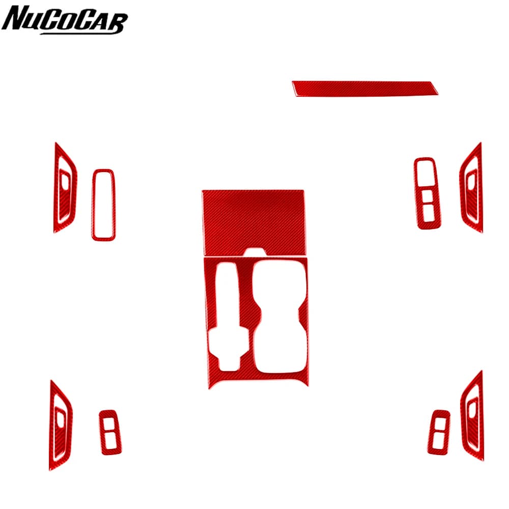 For Lexus RX 300 350h 500h 2023-2026 Red Carbon Fiber Centre Gearshift Cup Holder Door Panel Car Accessories Decorative Stickers