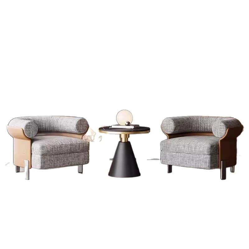 Exhibition hall reception table and chair combination light luxury negotiation one table and two chairs