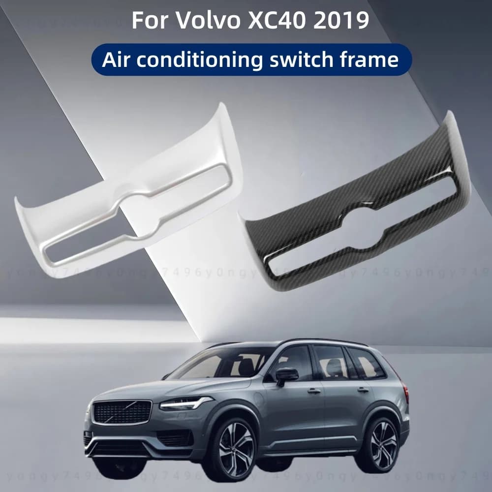 Car Upgrade Stickers Air Conditioning Switch Frame Trim Paste Style ABS For Volvo XC40 2019 Modification Decoration Accessories
