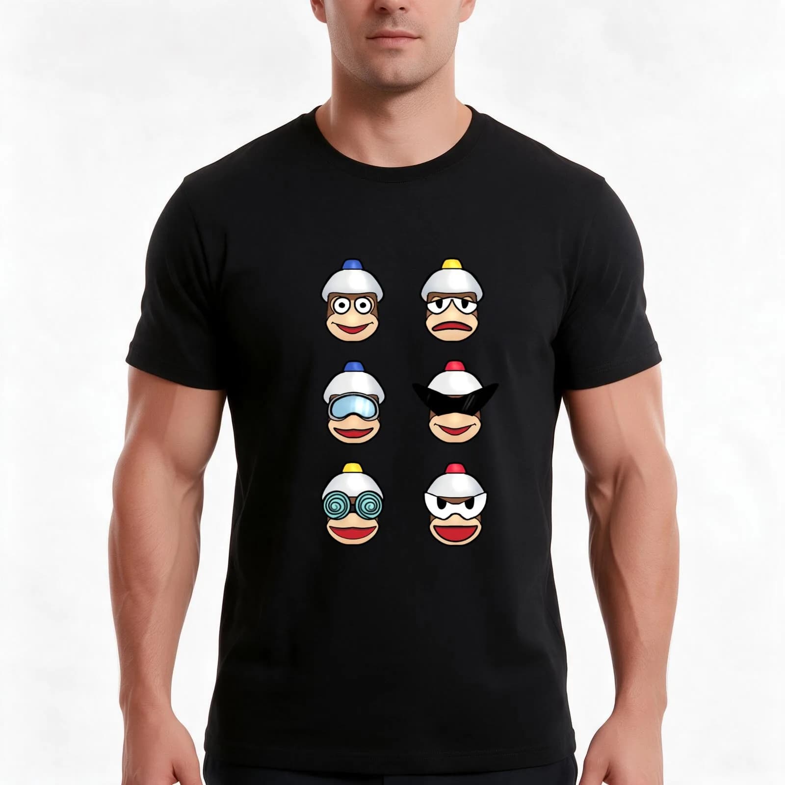 Escaped Apes T-Shirt, Summer Casual Cotton Tee, Oversized Streetwear Tops, Vintage Graphic Print, Loose Fit Short Sleeve