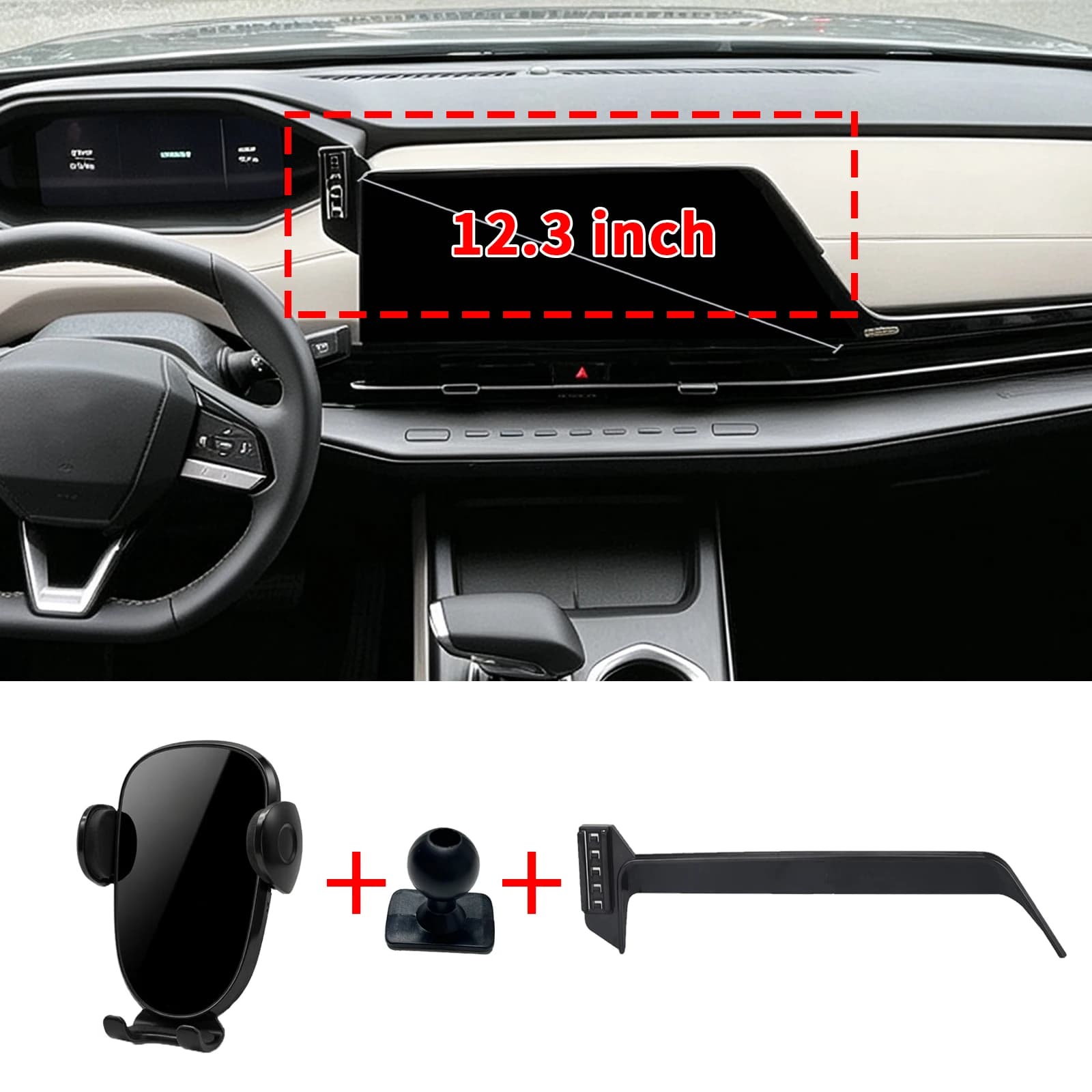 for Changan UNI-S UNI S 12.3inch 2024 2025 2026 LHD Dashboard Phone Mount Car Bracket Simple Setup