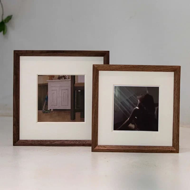 Minimalist Solid Wood Square Photo Frame - Elegant Home Decor Picture Frame for Tabletop Display Home Decor