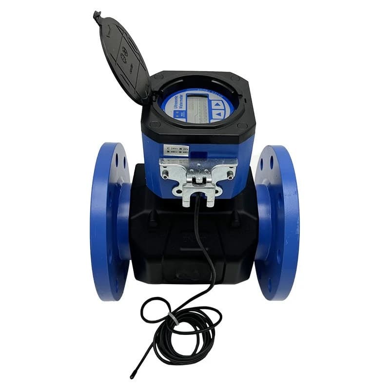 Two-channel ultrasonic water meter Intelligent ultrasonic heat meter Integrated large-diameter industrial flange hot and cold
