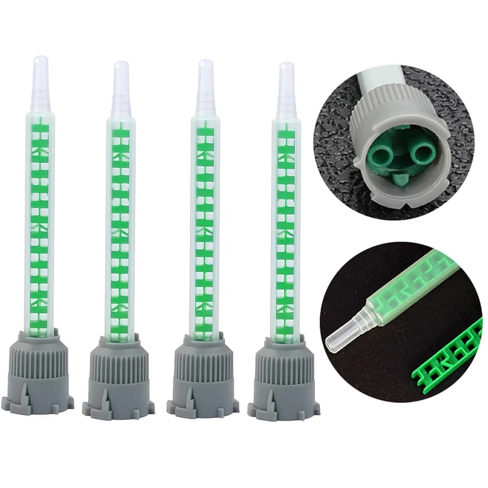 50Pcs 1:1 Ratio Mixing Tube Epoxy Adhesive Mixing Nozzle Static Mixing Nozzle for 50ml AB Glue Gun Cartridge