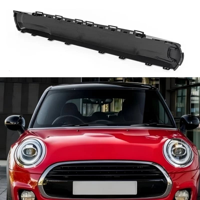 51117337791 Front Bumper Number Plate Cover Gloss Black License Plate Panel For BMW Mini F55 F56 F57 JCW Cooper S 2014-2018