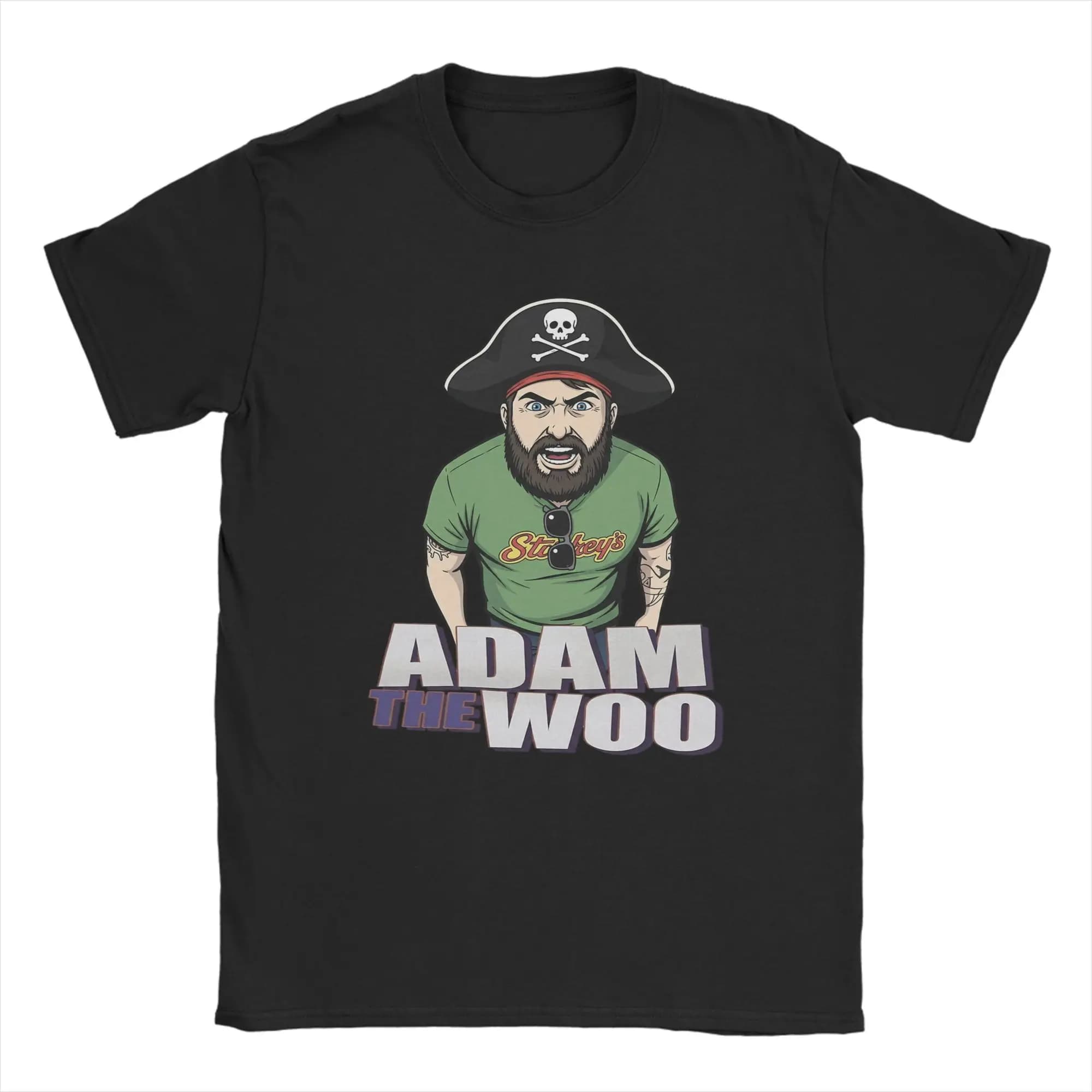 Men's T-Shirt Vlogger Fan Art Adam the Wooo Leisure Pure Cotton Tees Short Sleeve  T Shirts Round Collar Tops 4XL 5XL 6XL