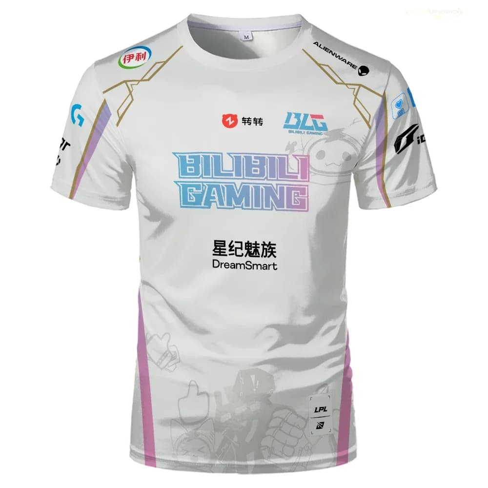 2024 League Of Legends BLG Uniform Jersey E-sports T Shirts LPL Fans ESports Game Support T-shirts Unisex Short Sleeve Tops Tee